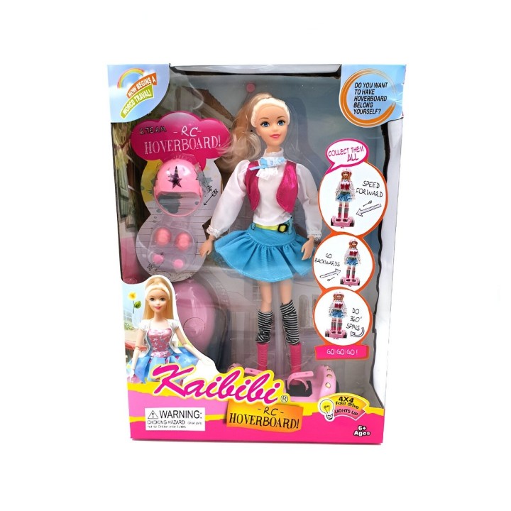 Muñeca Patineta Scooter Control Remoto Juguete + Accesorios