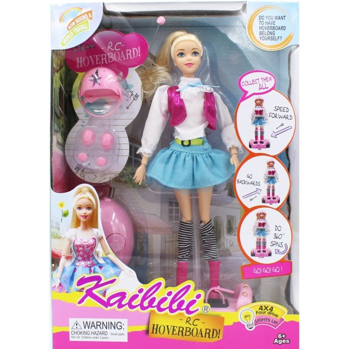 Muñeca Patineta Scooter Control Remoto Juguete + Accesorios