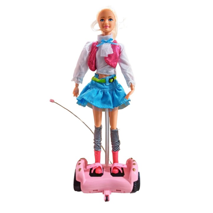 Muñeca Patineta Scooter Control Remoto Juguete + Accesorios