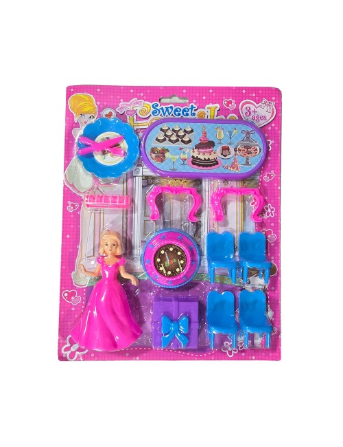 Muñeca Princesa Vestido Juguete Niñas + Accesorios Casa