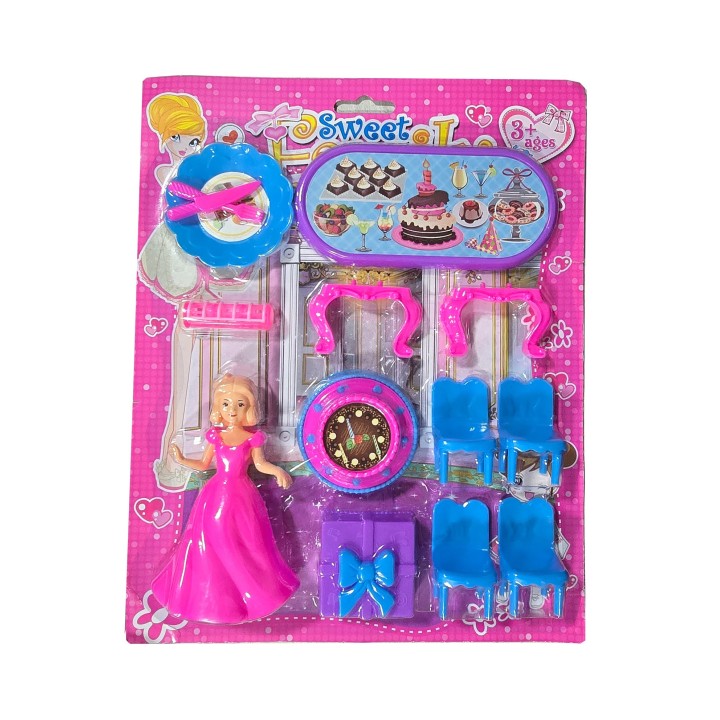 Muñeca Princesa Vestido Juguete Niñas + Accesorios Casa