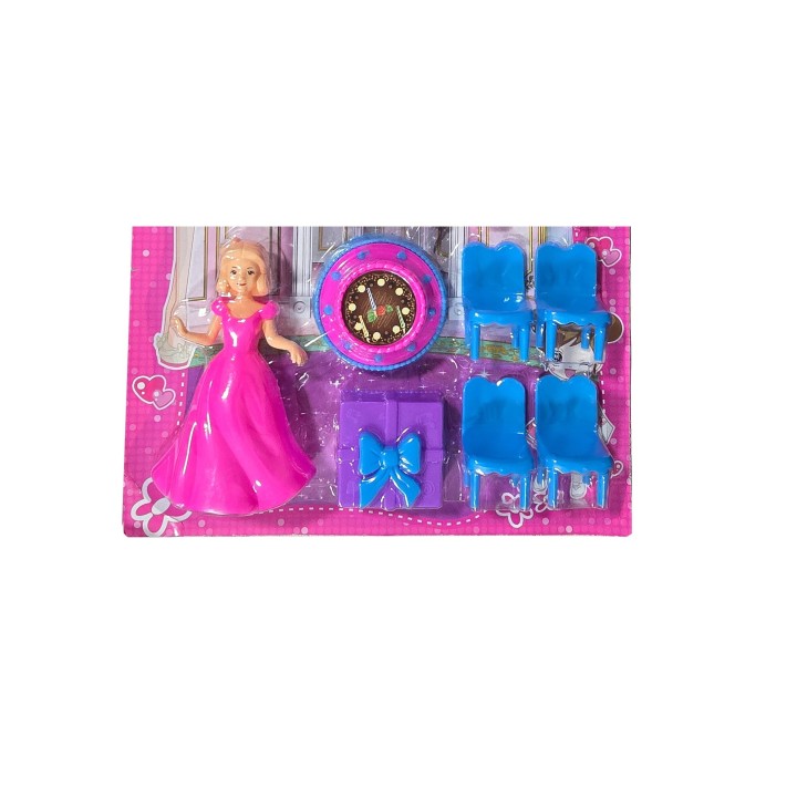 Muñeca Princesa Vestido Juguete Niñas + Accesorios Casa