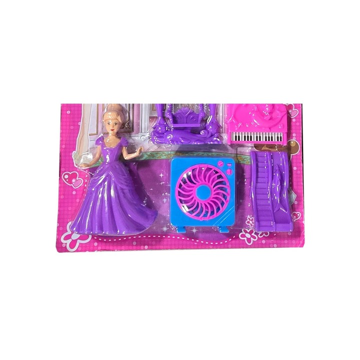 Muñeca Princesa Vestido Juguete Niñas + Accesorios Casa