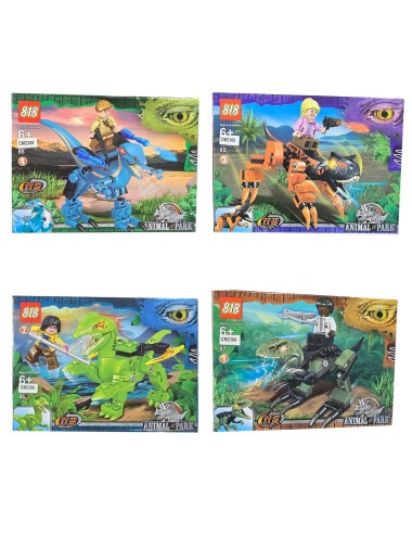 Dinosaurio Figura X 4u Juguete Armable Armatodo Construcción