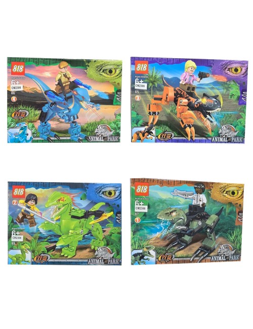 Dinosaurio Figura X 4u Juguete Armable Armatodo Construcción