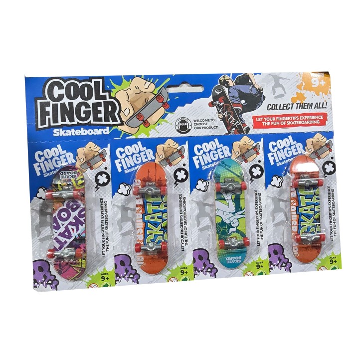 Patineta Dedos Mini Coleccion Juguete Niños X 4 Unidades