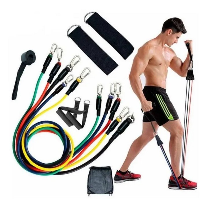 Kit De Bandas - Elasticas Tubulares De Resistencia 11 Piezas