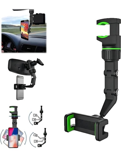 Soporte Para Teléfono Para Espejo Retrovisor 360o Multiusos
