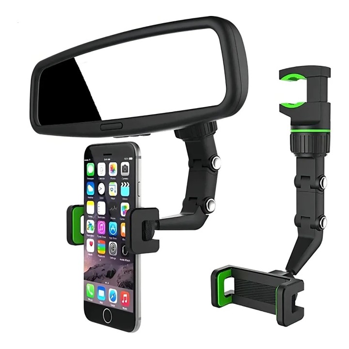 Soporte Para Teléfono Para Espejo Retrovisor 360o Multiusos