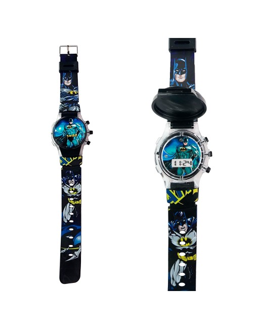 Reloj Niños Digital Tapa Infantil Luces Batman Comics