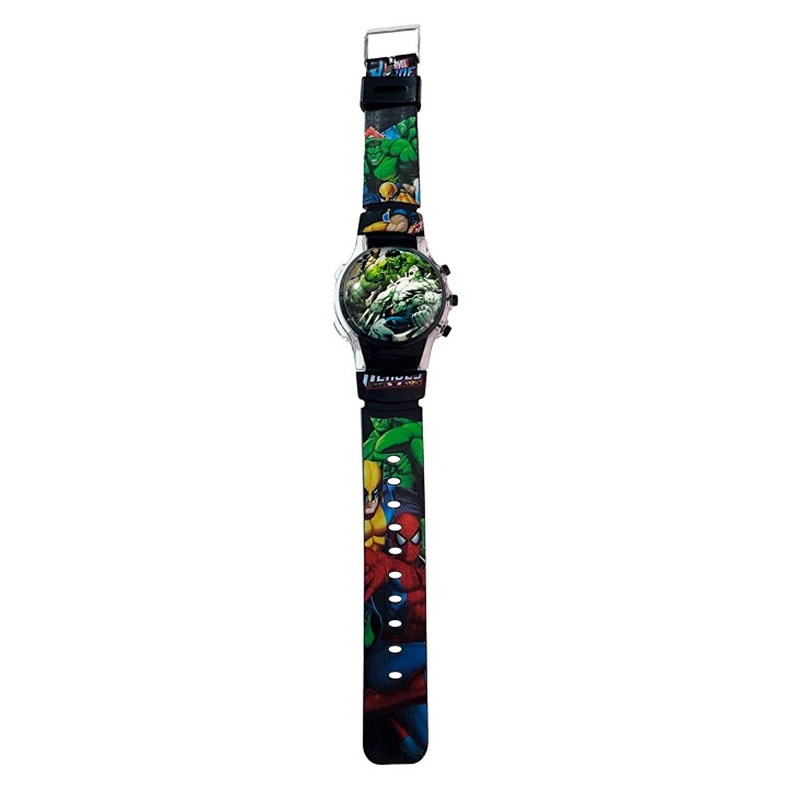 Reloj Niños Digital Tapa Infantil Luces Hulk Hombre Verde