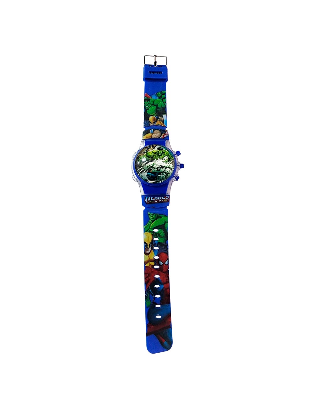Reloj Niños Digital Tapa Infantil Luces Hulk Hombre Verde