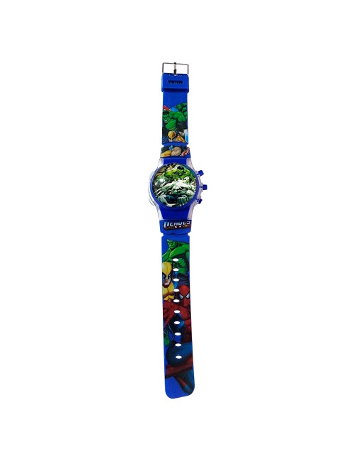 Reloj Niños Digital Tapa Infantil Luces Hulk Hombre Verde