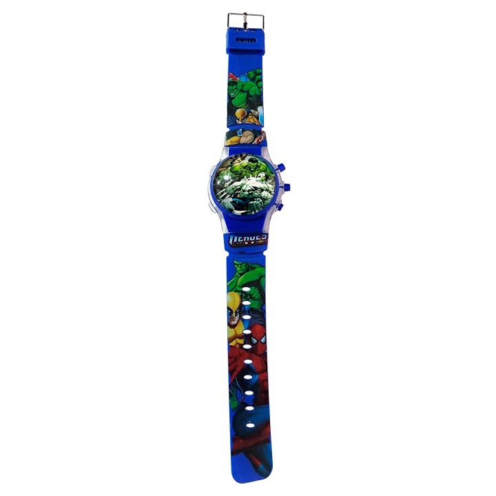 Reloj Niños Digital Tapa Infantil Luces Hulk Hombre Verde