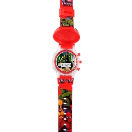 Reloj Niños Digital Tapa Infantil Luces Hulk Hombre Verde