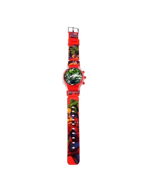 Reloj Niños Digital Tapa Infantil Luces Hulk Hombre Verde