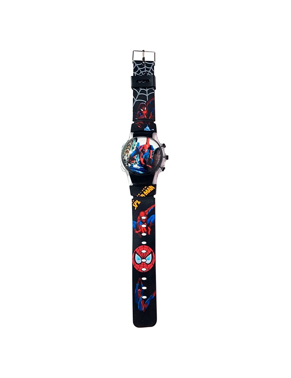 Reloj Niños Digital Tapa Infantil Luces Spiderman Araña