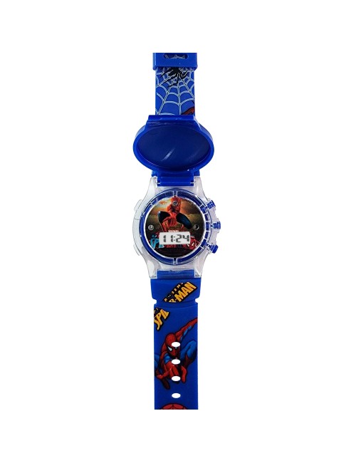 Reloj Niños Digital Tapa Infantil Luces Spiderman Araña