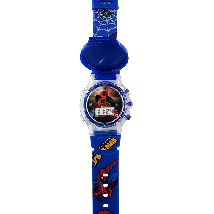 Reloj Niños Digital Tapa Infantil Luces Spiderman Araña
