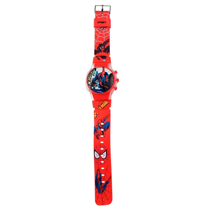 Reloj Niños Digital Tapa Infantil Luces Spiderman Araña