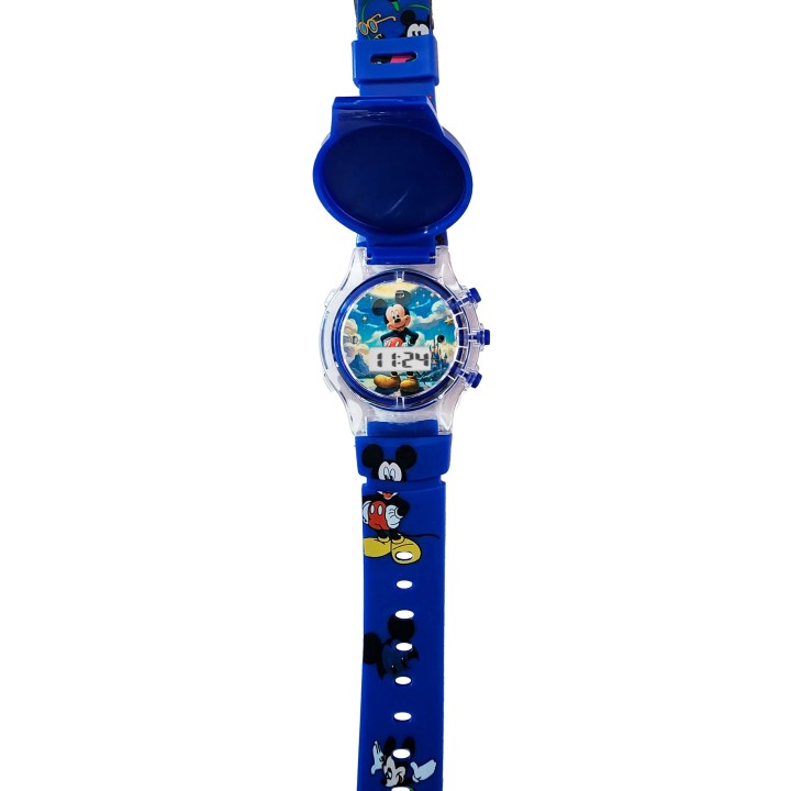 Reloj Niños Digital Tapa Infantil Luces Mickey Mouse