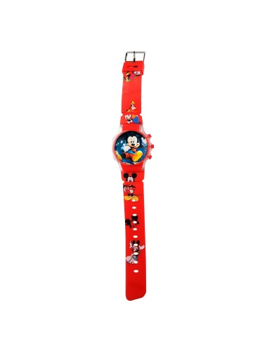 Reloj Niños Digital Tapa Infantil Luces Mickey Mouse