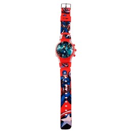 Reloj Niños Digital Tapa Infantil Luces Capitan America