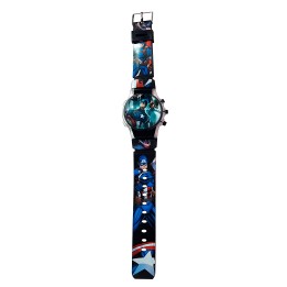 Reloj Niños Digital Tapa Infantil Luces Capitan America