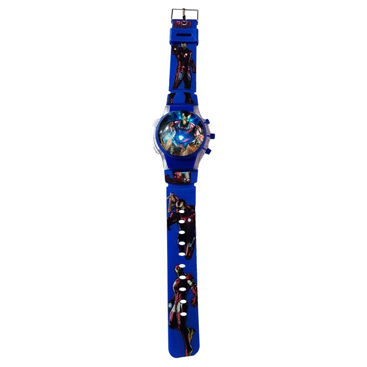 Reloj Niños Digital Tapa Infantil Luces Ironman Comics Heroe