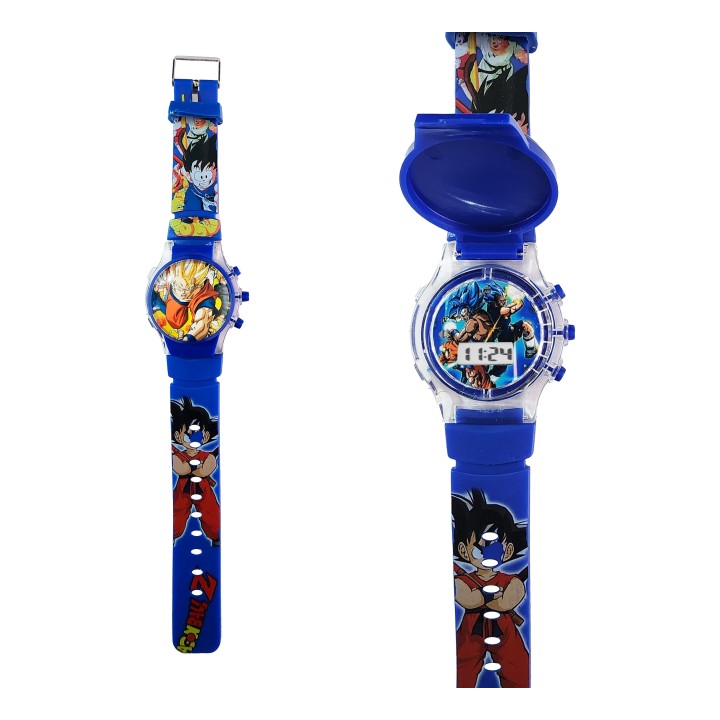 Reloj Niños Digital Tapa Infantil Luces Dragon Ball Z Goku