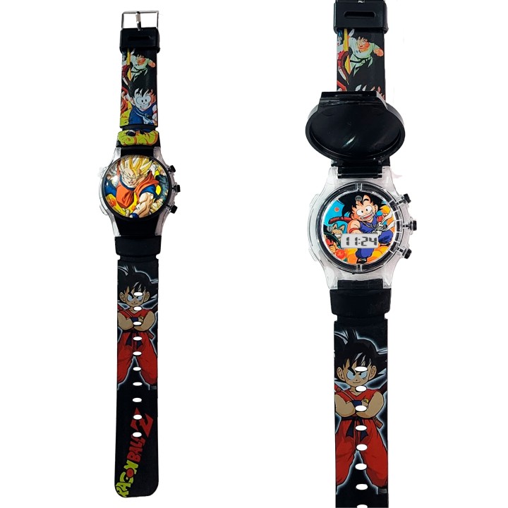 Reloj Niños Digital Tapa Infantil Luces Dragon Ball Z Goku