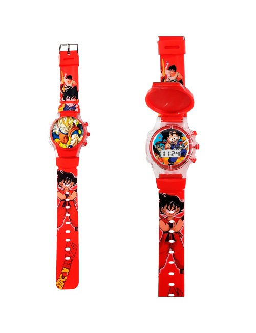 Reloj Niños Digital Tapa Infantil Luces Dragon Ball Z Goku