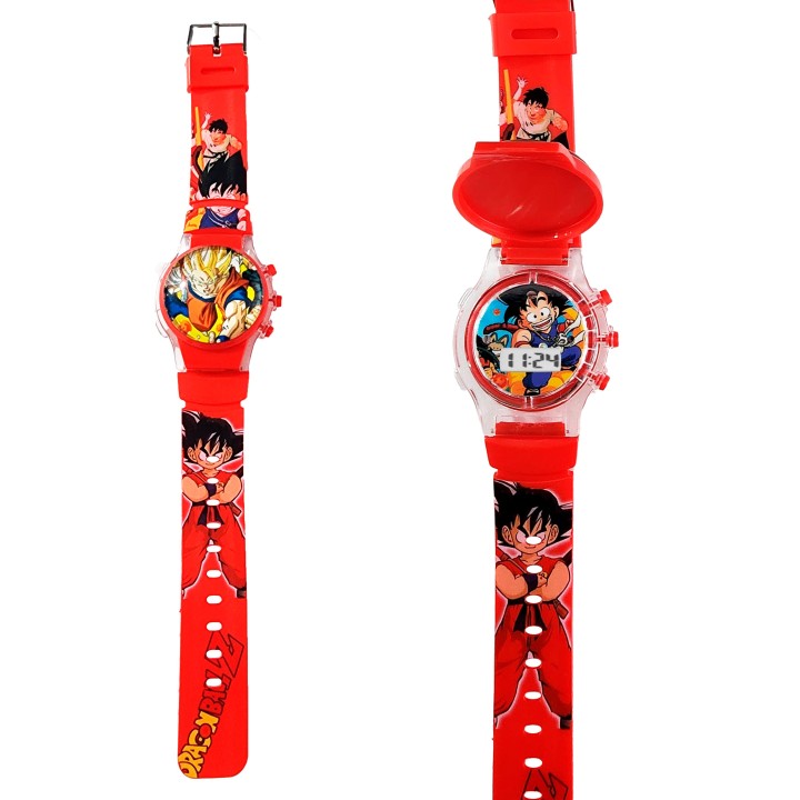 Reloj Niños Digital Tapa Infantil Luces Dragon Ball Z Goku
