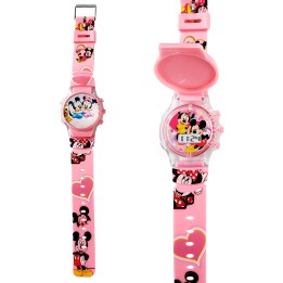 Reloj Niñas Digital Tapa Infantil Luces Sonido Minnie Mouse