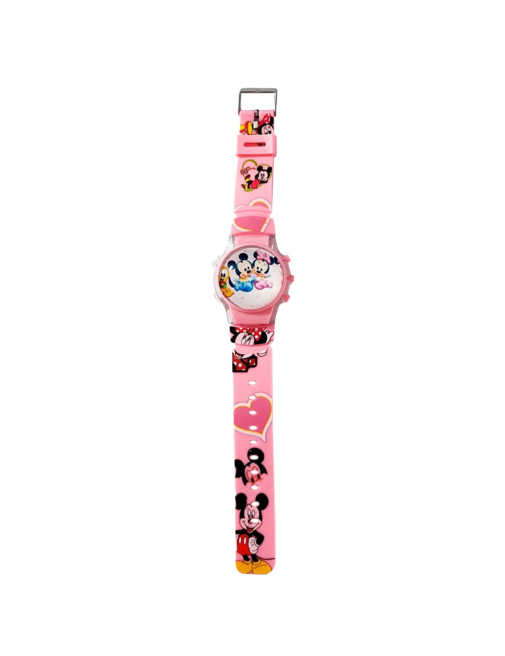 Reloj Niñas Digital Tapa Infantil Luces Sonido Minnie Mouse