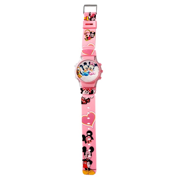 Reloj Niñas Digital Tapa Infantil Luces Sonido Minnie Mouse