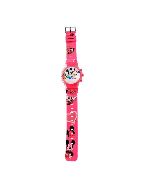 Reloj Niñas Digital Tapa Infantil Luces Sonido Minnie Mouse