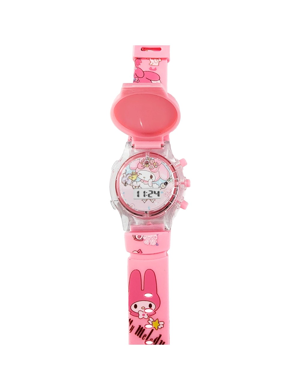 Reloj Niñas Digital Tapa Infantil Luces Melody Anime
