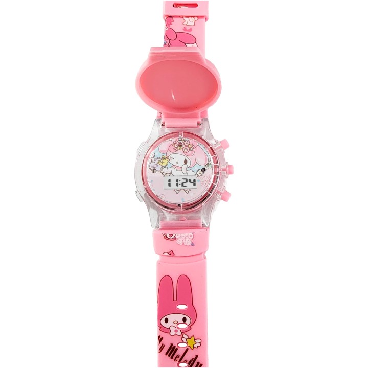 Reloj Niñas Digital Tapa Infantil Luces Melody Anime