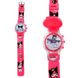 Reloj Niñas Digital Tapa Infantil Luces Sonido Kuromi Anime
