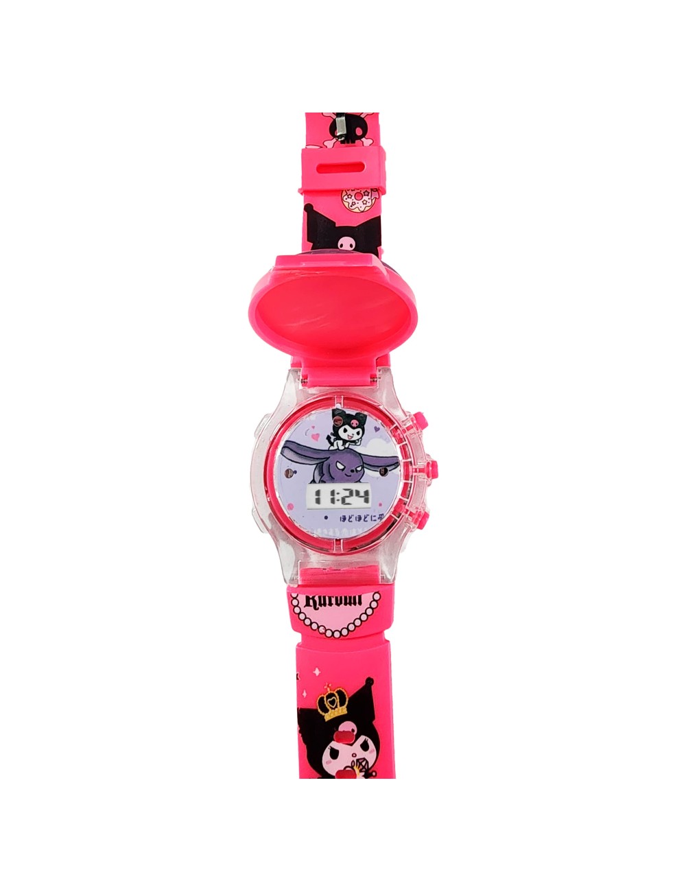 Reloj Niñas Digital Tapa Infantil Luces Sonido Kuromi Anime