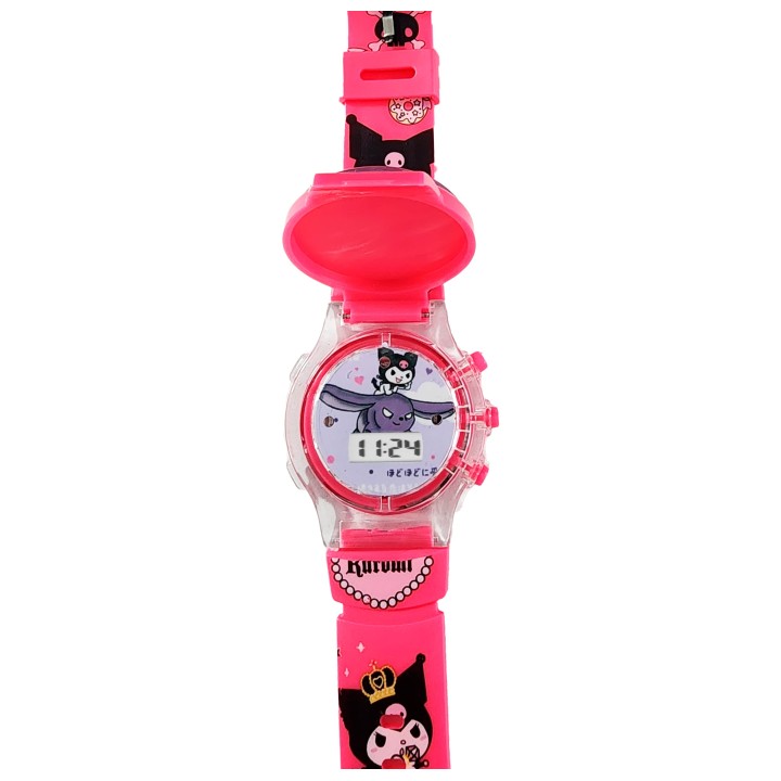 Reloj Niñas Digital Tapa Infantil Luces Sonido Kuromi Anime