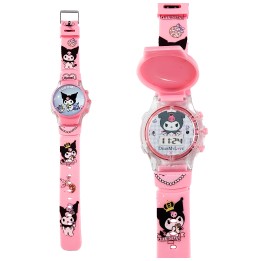 Reloj Niñas Digital Tapa Infantil Luces Sonido Kuromi Anime