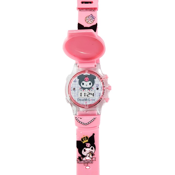 Reloj Niñas Digital Tapa Infantil Luces Sonido Kuromi Anime