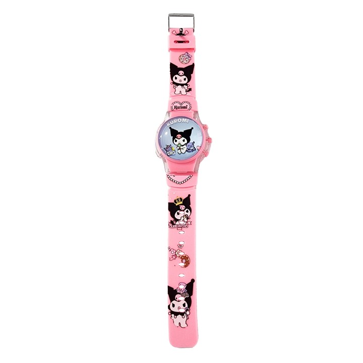 Reloj Niñas Digital Tapa Infantil Luces Sonido Kuromi Anime