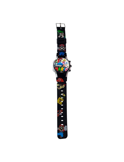 Reloj Niños Digital Tapa Infantil Luces Super Mario Bros