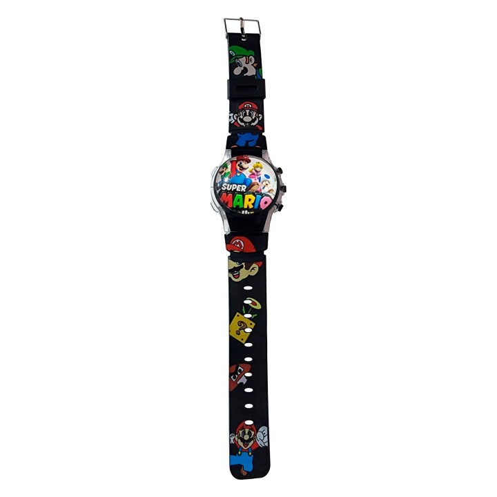 Reloj Niños Digital Tapa Infantil Luces Super Mario Bros