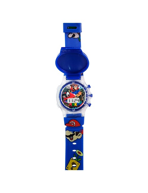 Reloj Niños Digital Tapa Infantil Luces Super Mario Bros