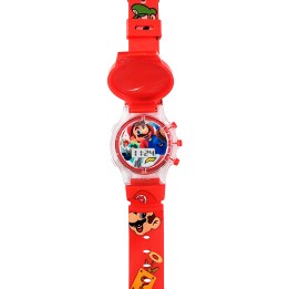 Reloj Niños Digital Tapa Infantil Luces Super Mario Bros