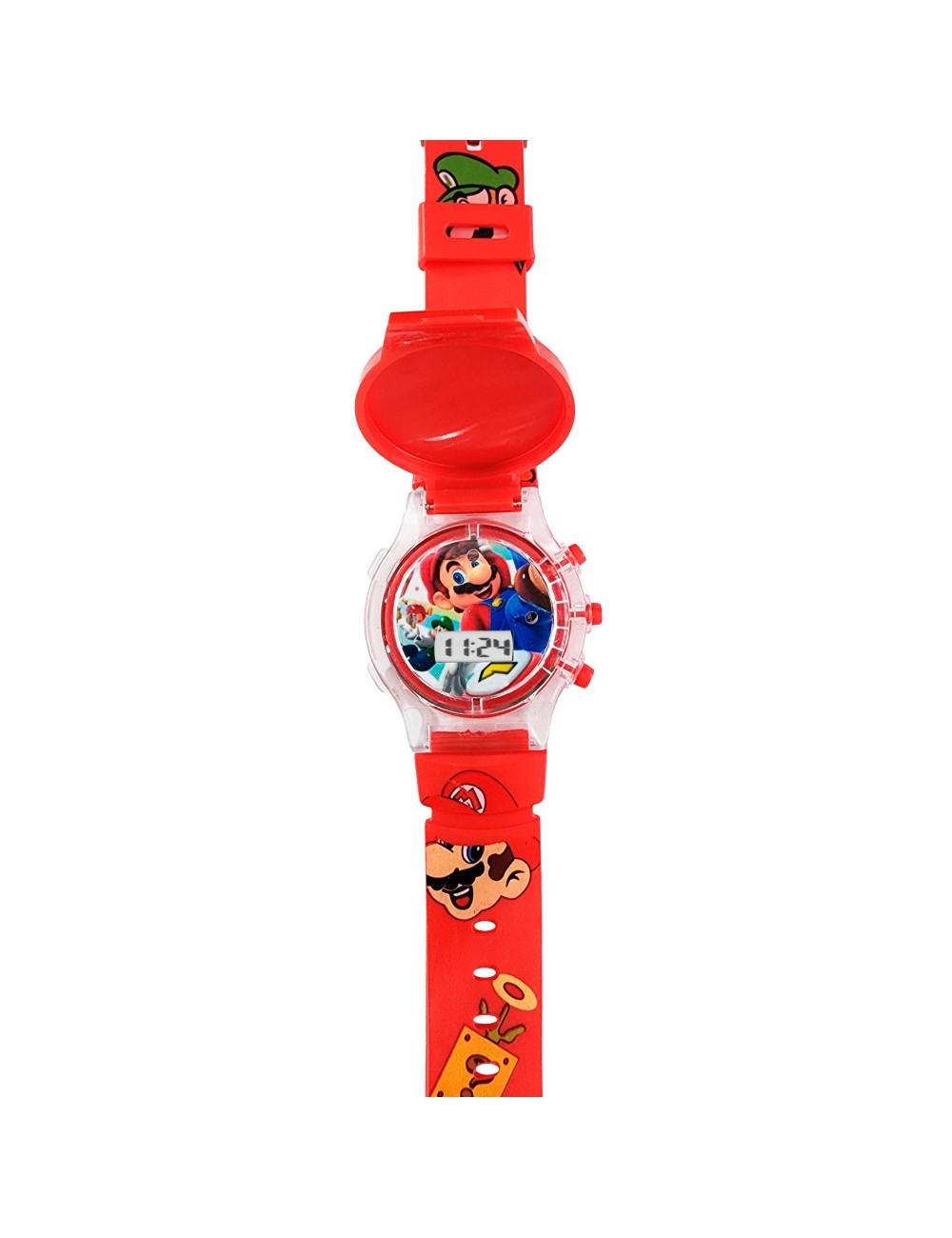 Reloj Niños Digital Tapa Infantil Luces Super Mario Bros